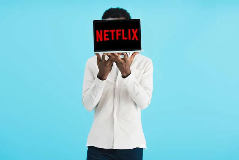 A man holding Netflix title